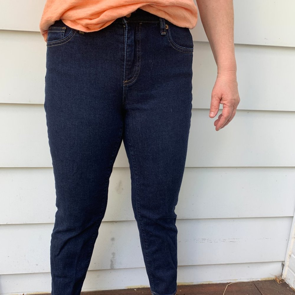 Women's Straight Leg Boot Cut Dark Wash Jeans